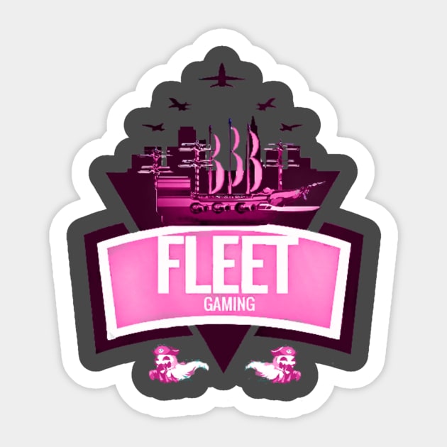 Fleet gaming Ruby heart logo T-Shirt PINK Sticker by FleetGaming